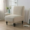thumbnail image 4 of Housse de chaise sans accoudoirs extensible, Beige, 4 of 5