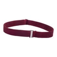 thumbnail image 4 of Women Stretch Belt Adjustable Invisible Belts with Flat Buckle No Show Belts Dark Red, 4 of 9