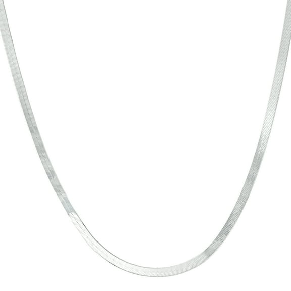 Marisol & Poppy Herringbone Chain in Sterling Silver for Women, Unisex