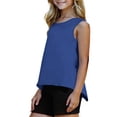 thumbnail image 5 of Kovlvoll Baby Girls Clothes Summer Tank Tops Open Tie Back Sleeveless Camisole Workout Running Sports Shirts 4-14years, 5 of 7