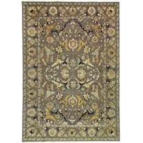 Brown Floral 10X14 Chobi Serapi Oriental Rug