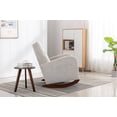 thumbnail image 3 of Luccalily Rocking Accent Chair, Upholstered Glider Chair with Fabric Padded Seat and Solid Wood Base, Armchair with Side Pocket for Nursery,Modern Design for Living Room, Bedroom, 3 of 11
