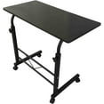 thumbnail image 5 of Small Standing Desk Adjustable Height, Mobile Stand Up Desk with Wheels Computer Rolling Desk, Portable Laptop Writing Desk Home Office Table Removable Steel Side Table 23.62" x 15.75" Black, 5 of 15