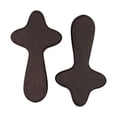 thumbnail image 1 of 2 piezas de cruces de oración artesanales, pequeñas, portátiles, coleccionables, cómodas, decoración de madera Marrón oscuro, 1 of 9