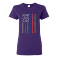 thumbnail image 2 of Wild Bobby, No One Fights Alone First Responder Dispatcher EMS Corrections Police Fire Military Unity, Pop Culture, Women Graphic Tee, Purple, Large, 2 of 4