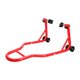 thumbnail image 1 of Soporte genérico para motocicleta, elevador de ruedas delanteras y traseras, soporte de gato de metal con horquilla en L, accesorios universales para motocicleta Rojo, 1 of 9