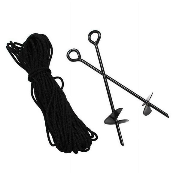 King Canopy  Anchor Kit with Rope - 10 piece Black 15 in.