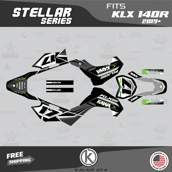Kalair GFX Graphics Kit for Kawasaki KLX140R (2019-2023) Stellar Series