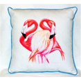 thumbnail image 1 of Betsy Drake ZP384 Deux Flamants Roses Jeter Oreiller- 22 x 22 Po., 1 of 1