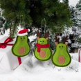 thumbnail image 2 of piezas de adornos para árbol de Navidad con astas de reno, gorro de Navidad, bufanda, tela no tejida, adornos colgantes de aguacate, decoración para el hogar, vacaciones de Navidad, aguacate, 2 of 4
