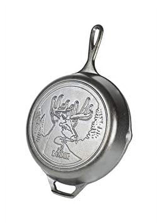 Lodge Cast Iron 10.25" Seasoned Deer Skillet, Wildlife Series