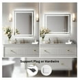 thumbnail image 7 of LED Bathroom Mirror 55"x36" with RGB Backlit and Front Light, Stepless Dimmable LED Mirror, Anti-Fog, Shatter-Proof, Memory Function, 7 of 7