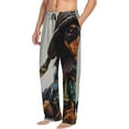 thumbnail image 6 of Rocae Fantasy Wizard Dog Art Mens Pajama Pants Pj Pants Mens Lounge Pants-Small, 6 of 6