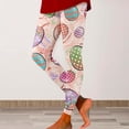 thumbnail image 2 of XIAONU Women's Egg Print Legging Slim Stretchy High Waisted Full Length Soft Legging Stretchy Festive Easter Leggings, 2 of 4