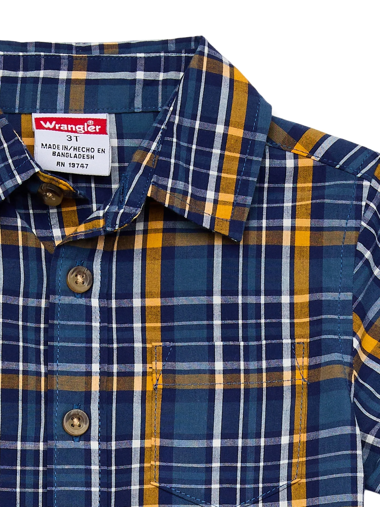 Wrangler Toddler Boy Short Sleeve Button-Up Shirt w/ Pants, Sizes 2T-4T