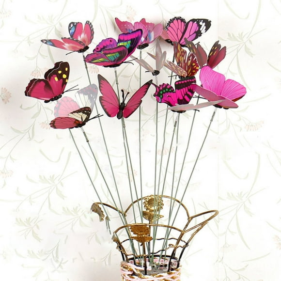 Simulation Butterfly Stick Outdoor Garden Flower Pot Decor Ornament elegant red and black table centerpieces for party event