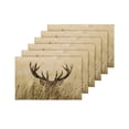 thumbnail image 4 of MKHERT Deer Wilderness Stag Countryside Rural Theme Placemats Table Mats for Dining Room Kitchen Table Decoration 12x18 inch,Set of 6, 4 of 4
