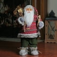 thumbnail image 3 of Northlight 24" Nordic Standing Santa Claus Christmas Figure with Snow Sled and Gift Bag, 3 of 3