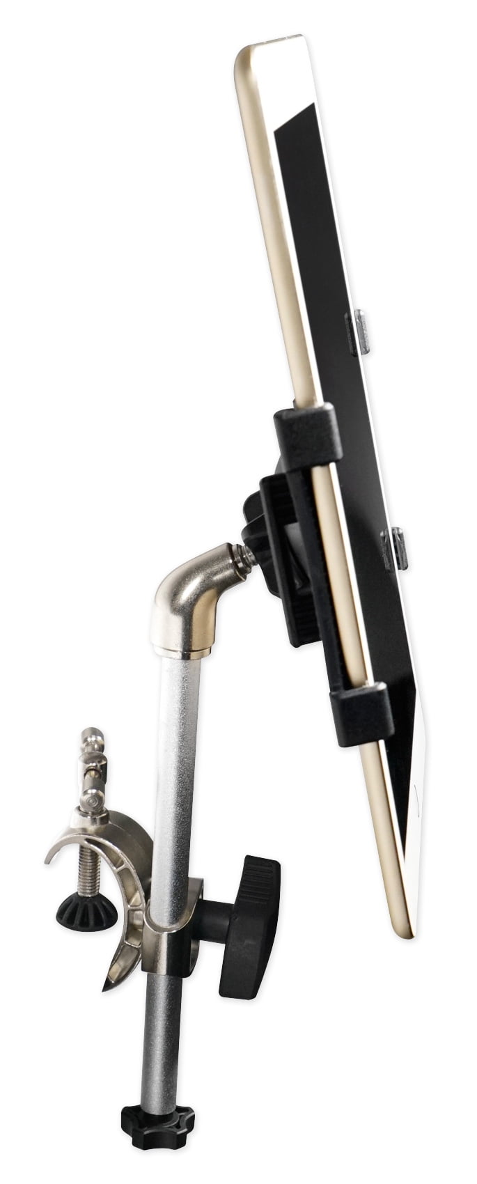Rockville Microphone Mic Stand w/ Round Base+Smartphone/Tablet/iPad Clamp Mount