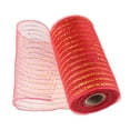 thumbnail image 1 of Flmtop 1 Rouleau de Maille Décorative Écologique Haute Résistance Fil Filet Ruban de Maille Poly de Noël Bandes Métalliques Décor pour la Maison, 1 of 10
