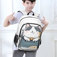 thumbnail image 6 of FORMRS Unisex School Backpack 17" Student Travel Bag with Laptop Compartment, Blue Cute Cat, 6 of 7