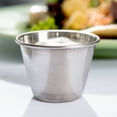 thumbnail image 4 of Paquete de 24 - Tazas de Salsa de Condimentos de Acero Inoxidable Cepillado Premium Ollas de para Salsas Líquidas - 2.5Oz 70Ml, 4 of 5