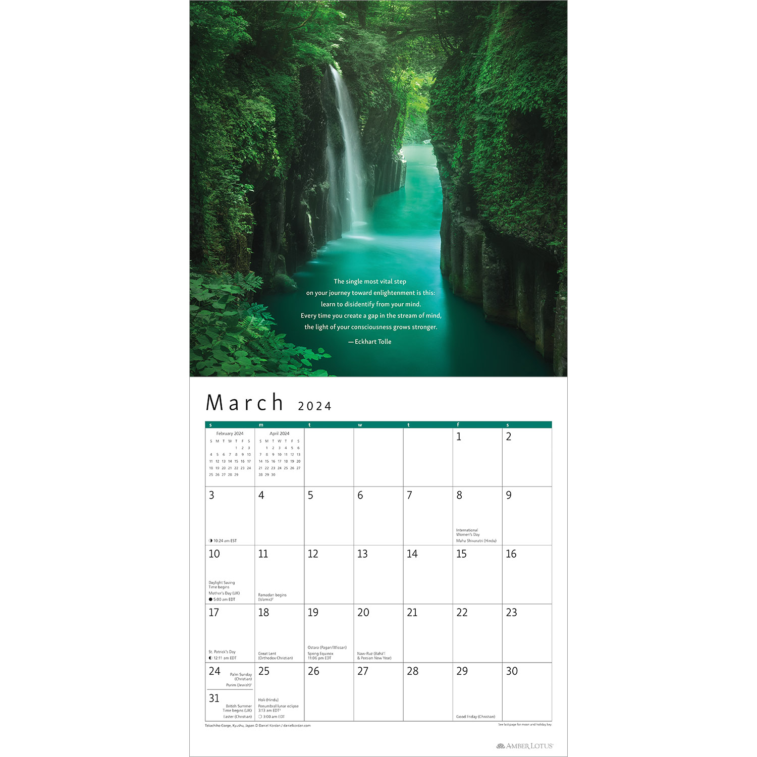 The Power of Now 2024 Wall Calendar A Year of Inspirational Quotes by