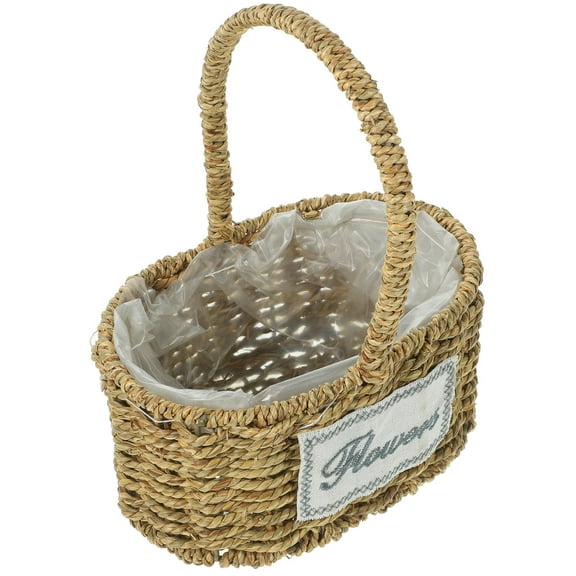 IBASETOY Garden Harvesting Basket Woven Basket Light Brown 1Pack Vintage Office Use