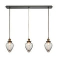 thumbnail image 1 of Bartram 3 Light Pendant In Oil Rubbed Bronze And Antique Brass, 1 of 2