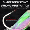 thumbnail image 3 of 5 Hooks Sabiki Rigs Saltwater Fishing Lures Bait Rigs Real Fish Skin String Hook Mackerel Glow in The Dark Flash Sabiki Rigs 5 bags SIZE 3, 3 of 6