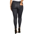 thumbnail image 3 of Women's 5 Pocket Soft Knit Skinny Jeggings, Navy Blue, XL/2XL, 3 of 5