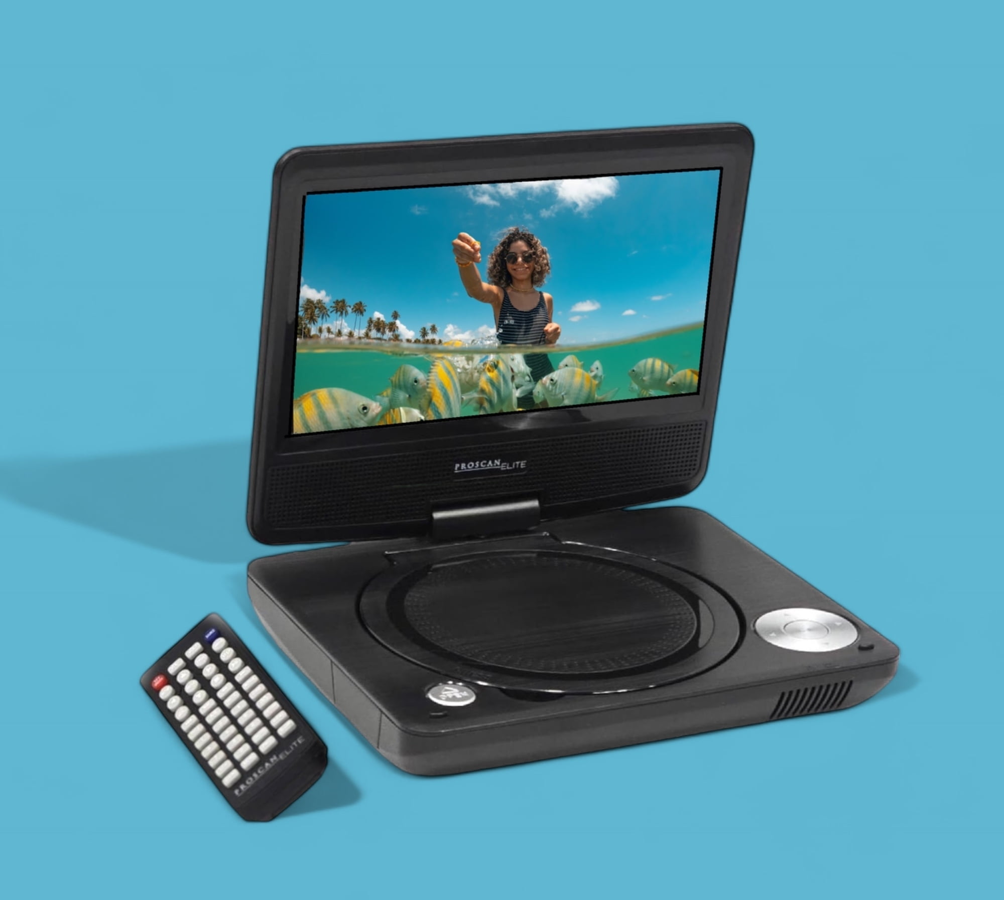 Pre-Owned Proscan Elite, 7-Inch Portable Swivel Screen DVD Player, Black, PEDVD7060