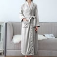 thumbnail image 7 of HSHMT Womens Long Robe Women'S Double Pocket Flannel Bathrobe Soft And Warm Double Faced Velvet Bathrobe Pajamas And Home Wear Bathrobe Robe, 7 of 7