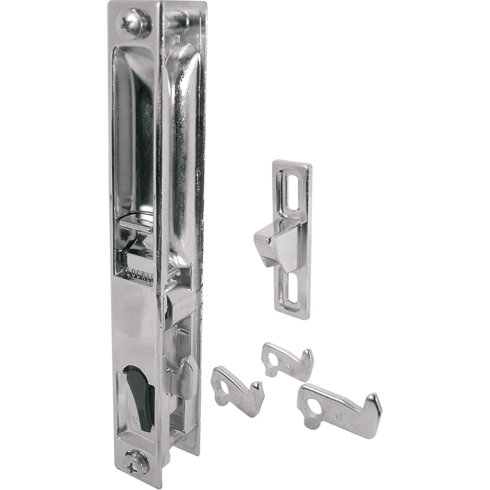 Hook Style 1 Set Surface Mount 4-15/16 in Aluminum Black Prime-Line MP1001 Sliding Glass Door Handle