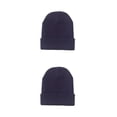 thumbnail image 4 of Sonducket Gorros Gorros Gorro de punto con puños Calentador Moda Hip Hop Sombreros Bonnet Regalos para el cabello Otoño Invierno Esquí azul marino azul marino 2piezas Sonducket CBP300369, 4 of 6