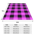 thumbnail image 3 of Zufioo Purple Black Buffalo Plaid Fleece Blanket Queen Size,Plush Bed Blanket,Ultra Soft Throw Blanket,Plush Fuzzy Cozy Blanket Perfect for Bed,Couch-80"x60", 3 of 7