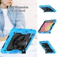 thumbnail image 4 of Case for iPad Mini 7 A17 Pro 2024/Mini 6 2021 8.3 Inch 7th/6th Gen with Screen Protector, 360 Degree Rotating Kickstand Hand Strap Shockproof Cover with Shoulder Strap, Sky Blue, 4 of 7