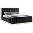 thumbnail image 3 of Meridian Furniture Amara Black Velvet Upholstered King Bed, 3 of 10