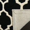 thumbnail image 4 of SAFAVIEH Chatham Freddy Geometric Wool Area Rug, Black/Ivory, 7' x 7' Round, 4 of 8
