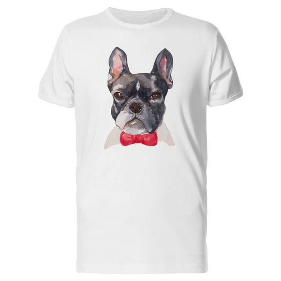Bull Dog With Bowtie Painting Tee Men's -Image by Shutterstock