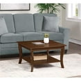 thumbnail image 3 of Pemberly Row Ensemble de 3 - 2 Tables d'Appoint Carrées et Table Basse en Bois Espresso, 3 of 10