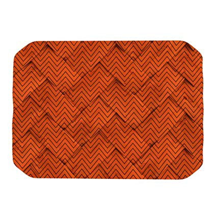 Kess InHouse KESS Original Chevron Weave Orange Placemat 18 by 13-Inch