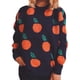 thumbnail image 1 of Gibobby Suéter de Punto Suéter casual suelto de manga larga con cuello Rojoondo y estampado naranja para mujer (Turquí, XL), 1 of 5