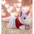 thumbnail image 3 of DolliBu I LOVE YOU Sunday Rainbow Unicorn Cotton Candy Plush - Cute Stuffed Animal with Red Shirt For Valentine, Anniversary, Date, Boyfriend, or Girlfriend Gift - 10.5 Inches, 3 of 6