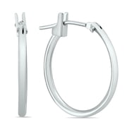 SZUL Women's 14K White Gold 16MM Hoop Earrings (1.5MM Gauges)