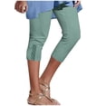 thumbnail image 2 of BUIGTTKLOP Womens Capri Pants Summer Capri Leggings Women Stretchy Workout Yoga Casual Vacation Beach Pants, 2 of 6