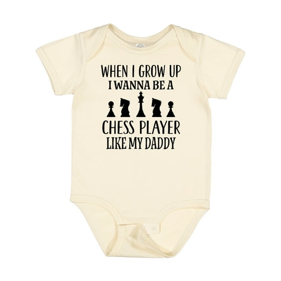 Inktastic Future Chess Player Like Daddy Boys or Girls Baby Bodysuit
