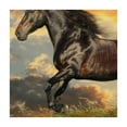 thumbnail image 4 of Acheng Horse Grassy Hill Clouds Square Fitted Tablecloth 100% Polyester Fiber 52*52, 4 of 8