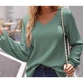 thumbnail image 2 of Camisas de mujer de manga larga, suéteres elegantes de manga larga, tops casuales., 2 of 5