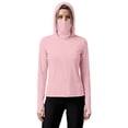 thumbnail image 4 of HBYJLZYG Women's Long Sleeve Hooded Top with Face Cover and Thumbholes, UPF 50+ Sun Protection Lightweight Outdoor Athletic Shirt for Running and Hiking, 4 of 6